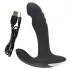 Rebel - vibrador massageador de próstata com esferas rotativas - silicone preto