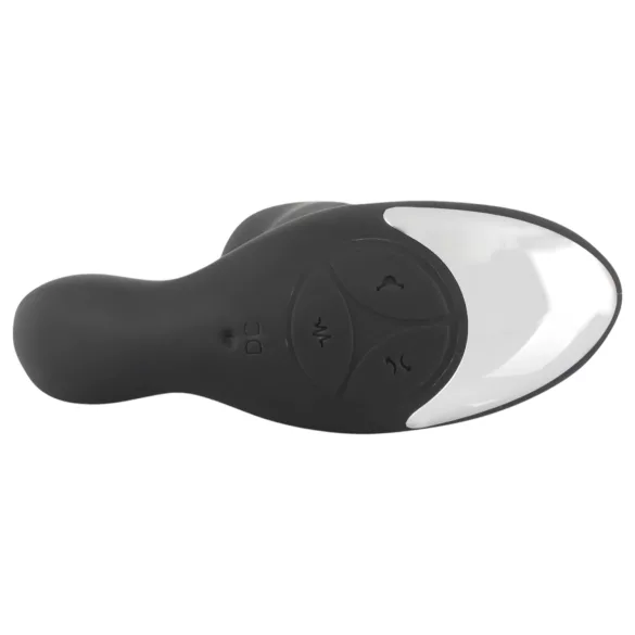 Rebel - vibrador massageador de próstata com esferas rotativas - silicone preto