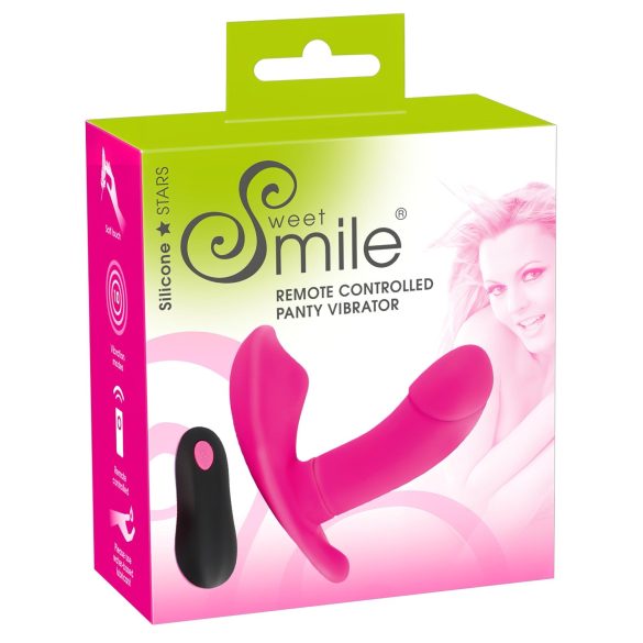 SMILE - vibrador calcinha com controle remoto recarregável - silicone rosa