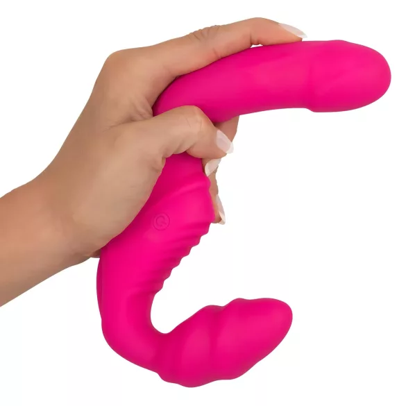 You2Toys - Double2Teaser - vibrador com arnês sem tiras (rosa)