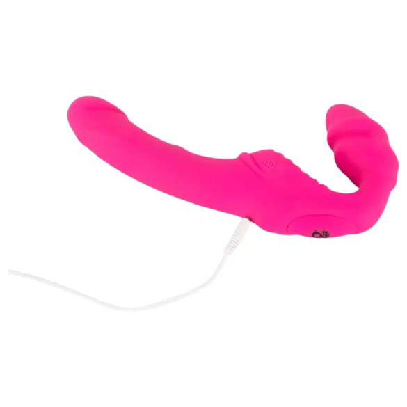 You2Toys - Double2Teaser - vibrador com arnês sem tiras (rosa)