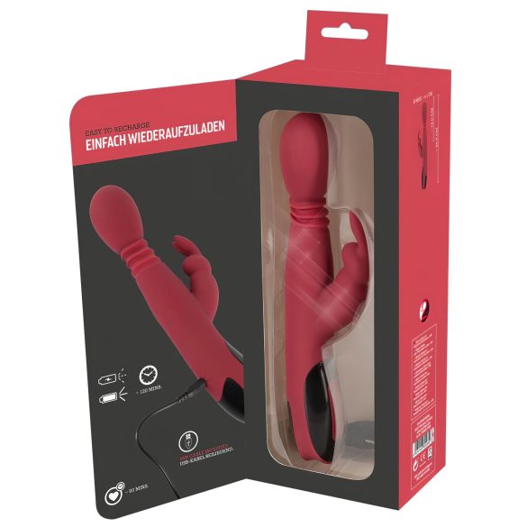 You2Toys - vibrador ponto G com movimento e aquecimento - silicone vermelho