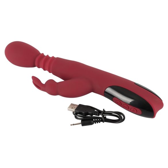 You2Toys - vibrador ponto G com movimento e aquecimento - silicone vermelho