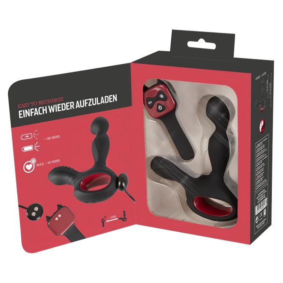 You2Toys - vibrador próstata rotativo aquecedor - silicone preto
