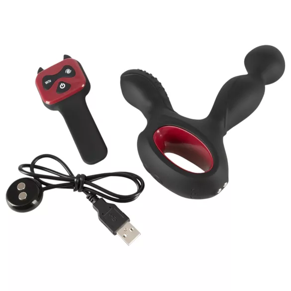 You2Toys - vibrador próstata rotativo aquecedor - silicone preto