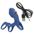 SMILE Couple - anel peniano vibratório recarregável - silicone azul