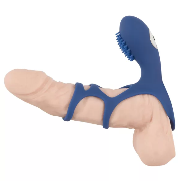 SMILE Couple - anel peniano vibratório recarregável - silicone azul