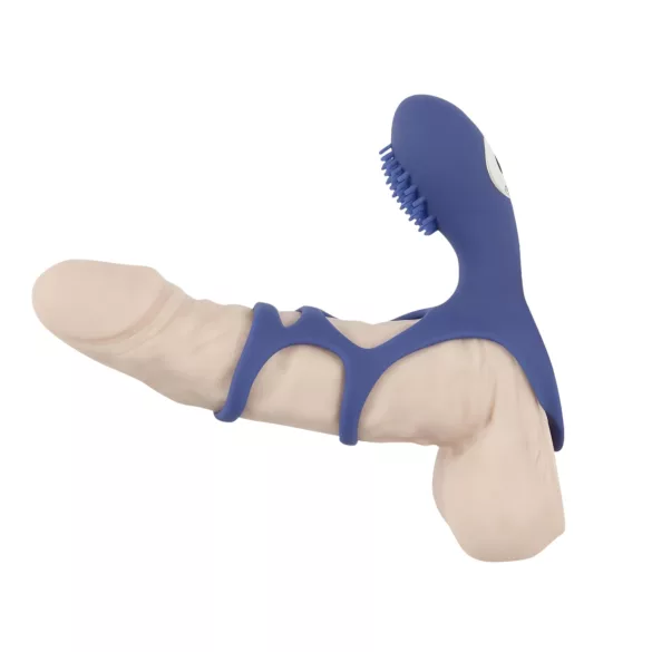 SMILE Couple - anel peniano vibratório recarregável - silicone azul