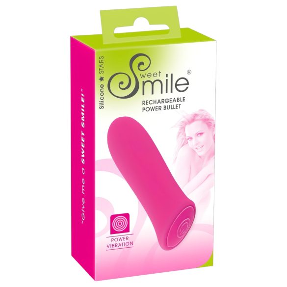 Smile - vibrador bullet potente recarregável pequeno - silicone rosa
