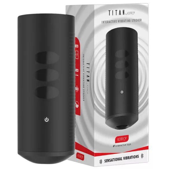Kiiroo Titan Experience - masturbador interativo recarregável (preto)