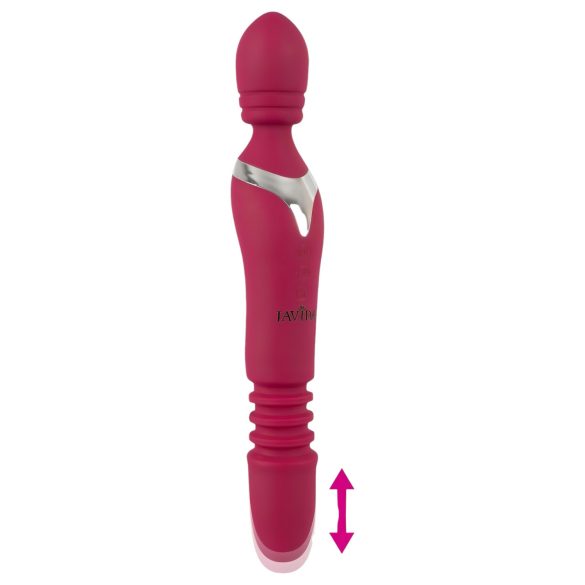 Javida Thrusting - vibrador massageador 3 em 1 recarregável silicone vermelho