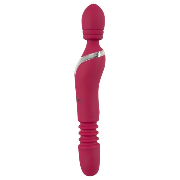 Javida Thrusting - vibrador massageador 3 em 1 recarregável silicone vermelho