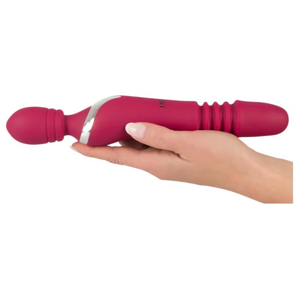 Javida Thrusting - vibrador massageador 3 em 1 recarregável silicone vermelho