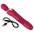 Javida Thrusting - vibrador massageador 3 em 1 recarregável silicone vermelho