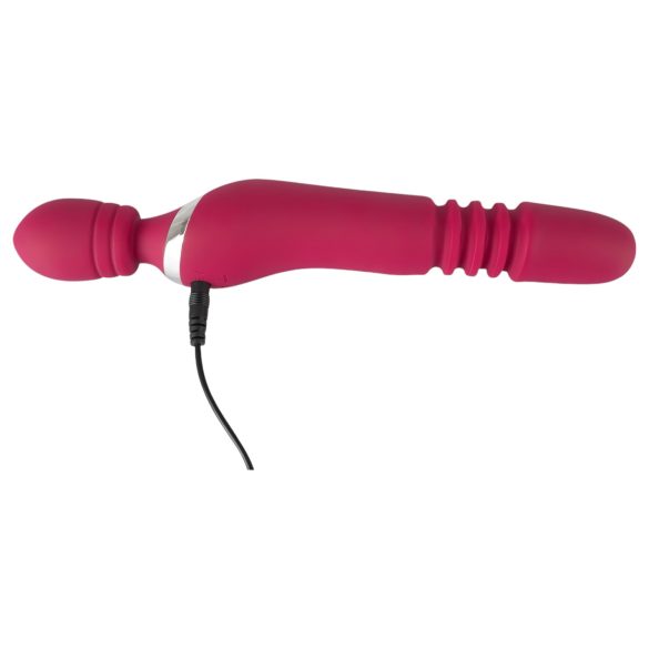 Javida Thrusting - vibrador massageador 3 em 1 recarregável silicone vermelho