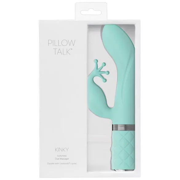 Pillow Talk Kinky - vibrador G-spot recarregável com 2 motores (turquesa)