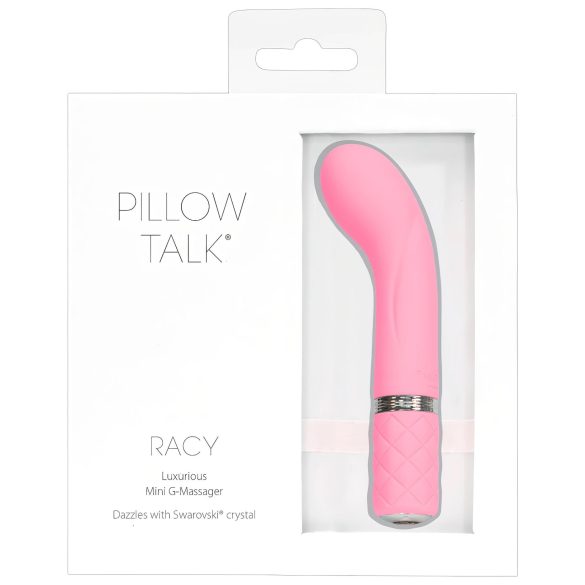 Pillow Talk Racy - vibrador ponto G recarregável e fino - silicone rosa