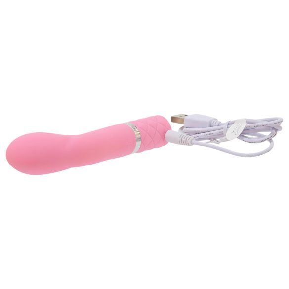 Pillow Talk Racy - vibrador ponto G recarregável e fino - silicone rosa
