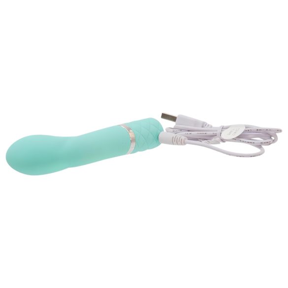 Pillow Talk Racy - vibrador ponto G recarregável fino - silicone azul turquesa