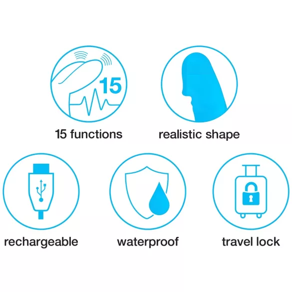 Happyrabbit - vibrador realístico com estimulador de clitóris recarregável