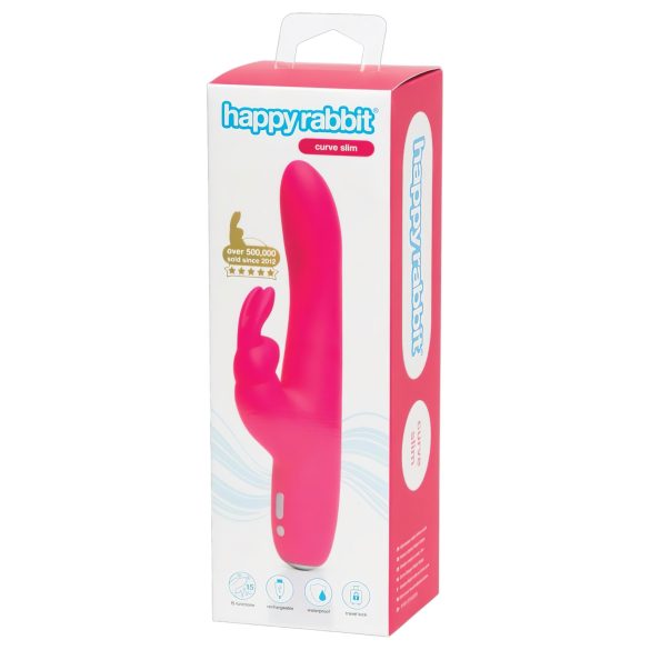 Happyrabbit - vibrador ponto G com estimulador de clitóris - à prova d'água