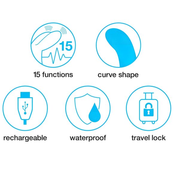 Happyrabbit - vibrador ponto G com estimulador de clitóris - à prova d'água