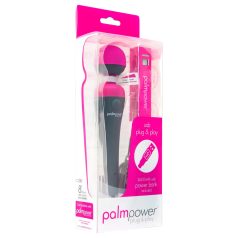   PalmPower - vibrador varinha recarregável powerbank - silicone rosa/cinza