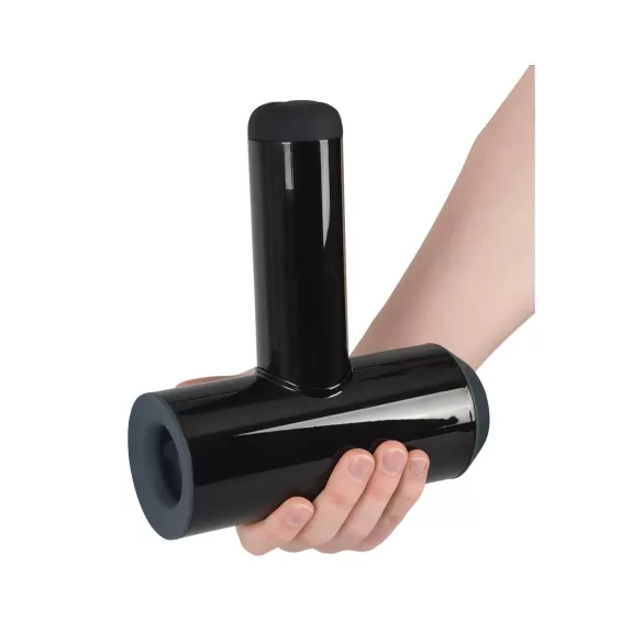 Rebel - masturbador vibratório com movimento ascendente (preto)