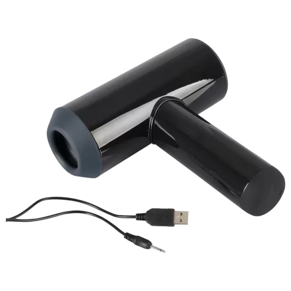 Rebel - masturbador vibratório com movimento ascendente (preto)