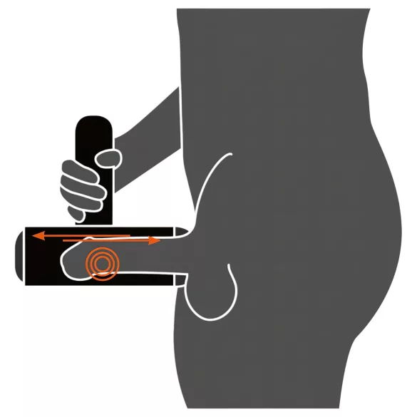 Rebel - masturbador vibratório com movimento ascendente (preto)