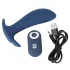 You2Toys - plug anal vibratório recarregável com controle remoto - silicone azul