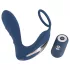 You2Toys - plug anal vibratório com anel peniano - silicone azul