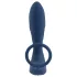 You2Toys - plug anal vibratório com anel peniano - silicone azul