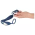You2Toys - plug anal vibratório com anel peniano - silicone azul