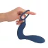 You2Toys - plug anal vibratório com anel peniano - silicone azul