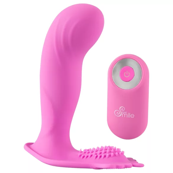 SMILE - vibrador para calcinha ponto G recarregável com controle remoto - rosa