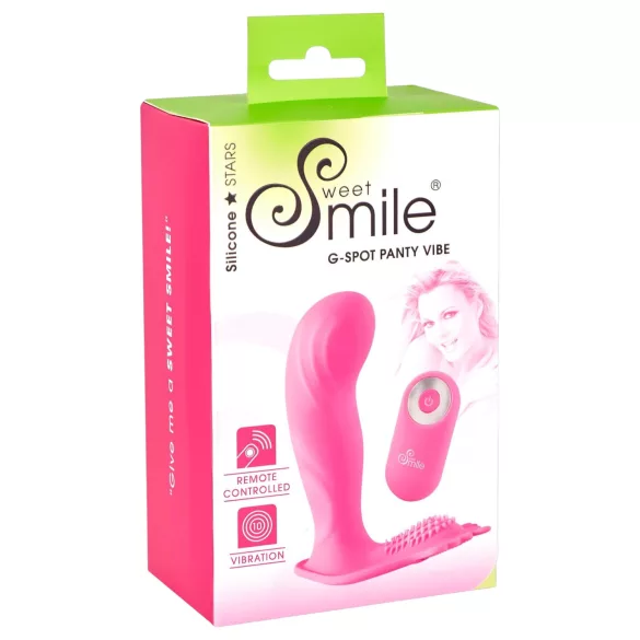 SMILE - vibrador para calcinha ponto G recarregável com controle remoto - rosa