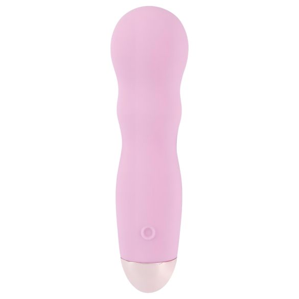 Cuties Mini Rose - vibrador recarregável ondulado - silicone rosa