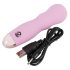 Cuties Mini Rose - vibrador recarregável ondulado - silicone rosa