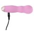 Cuties Mini Rose - vibrador recarregável ondulado - silicone rosa