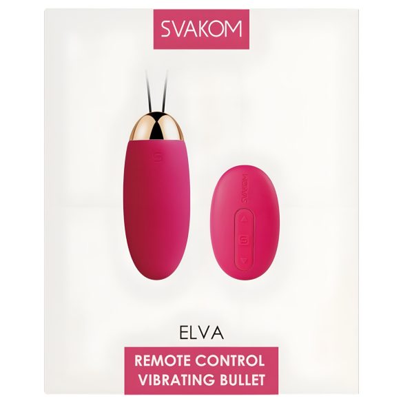 Svakom Elva - vibrador bullet com controle remoto recarregável - vermelho