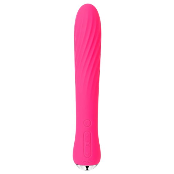 Svakom Anya - vibrador aquecedor recarregável tipo bastão - silicone vermelho