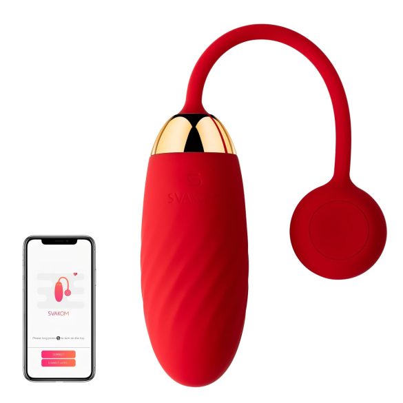 Svakom Ella - ovo vibratório - controle remoto - silicone vermelho