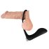 Black Velvets - vibrador anal com anel peniano - silicone preto