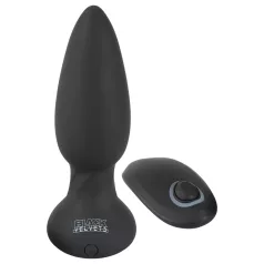   Black Velvets - vibrador anal rotativo com esferas - silicone preto