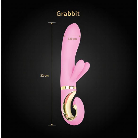 G-Vibe GRabbit - vibrador ponto G recarregável 3 motores silicone rosa