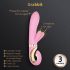 G-Vibe GRabbit - vibrador ponto G recarregável 3 motores silicone rosa