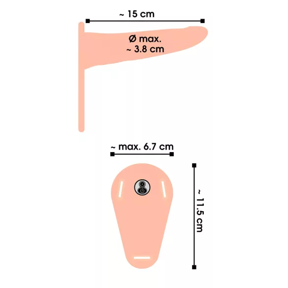 You2Toys - Strap-on vibrador recarregável - pele