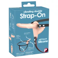 You2Toys - strap-on vibrador duplo - cor natural