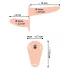 You2Toys - strap-on vibrador duplo - cor natural